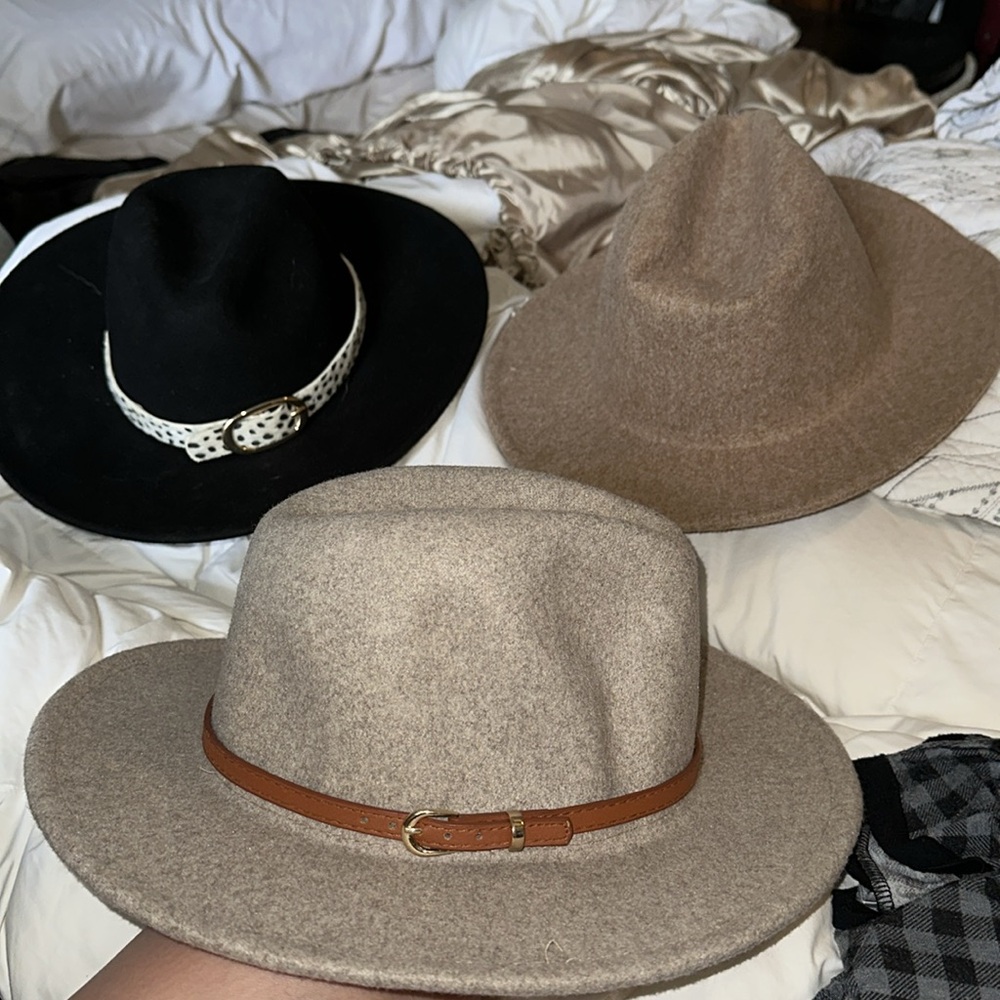 Altar'd State Black and Tan Fedora Duo